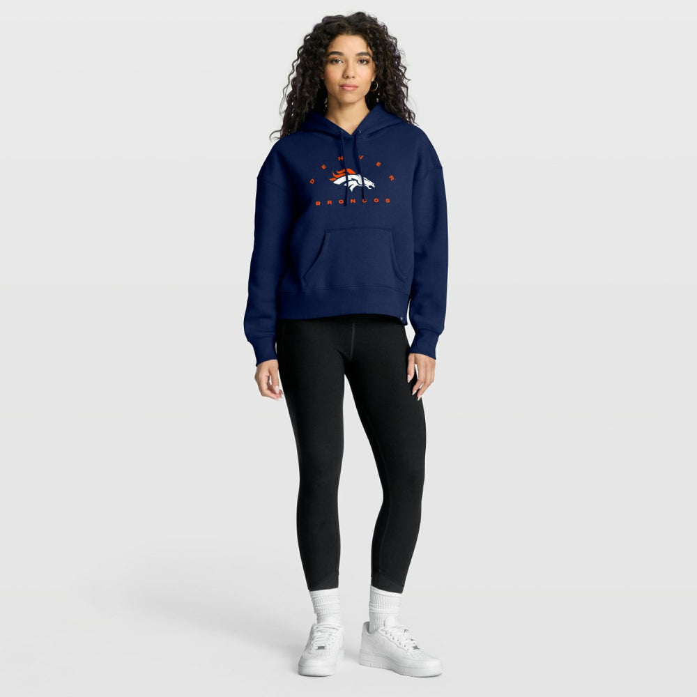 Denver Broncos Women's Eligible Receiver Legacy Pullover Hoodie Navy - Fanatics