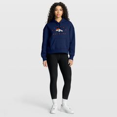 Denver Broncos Women's Eligible Receiver Legacy Pullover Hoodie Navy - Fanatics