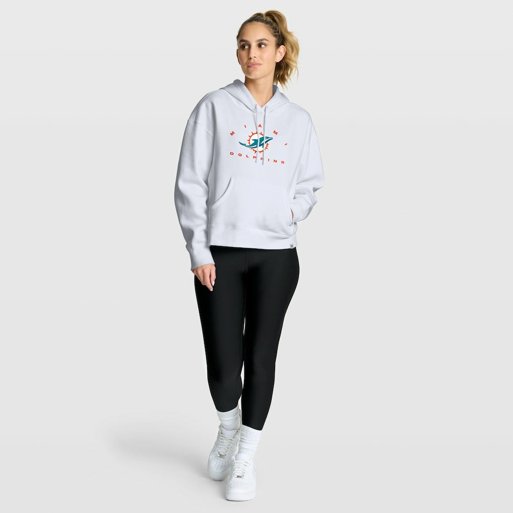Miami Dolphins Women's Eligible Receiver Legacy Pullover Hoodie White - Fanatics