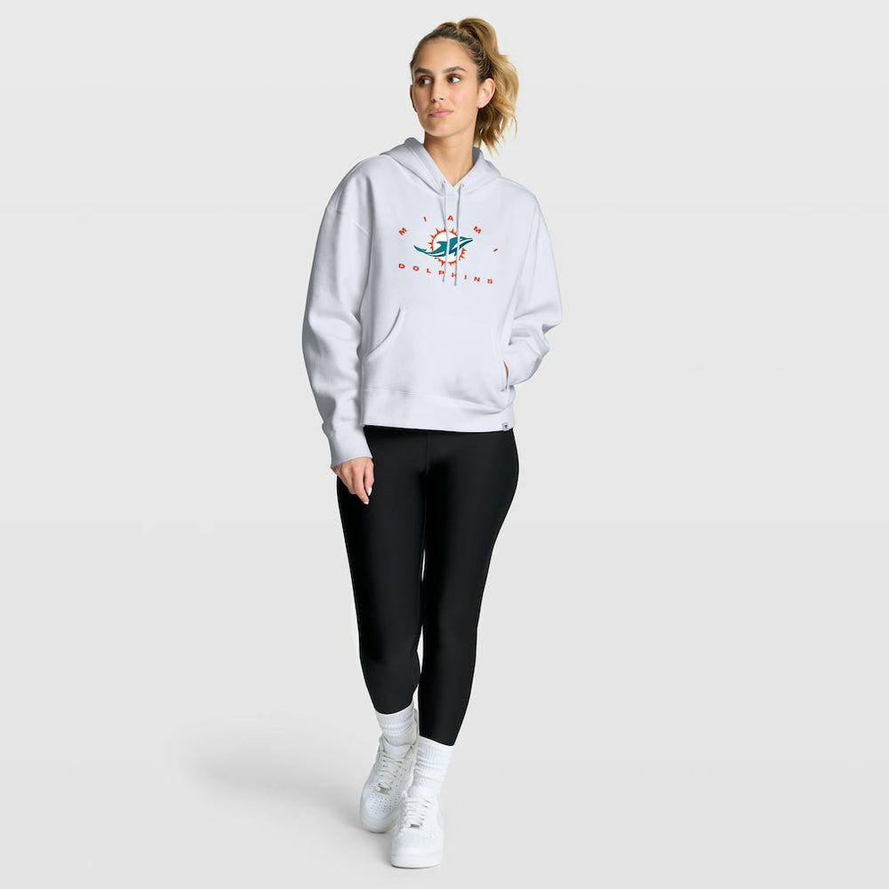 Miami Dolphins Women's Eligible Receiver Legacy Pullover Hoodie White - Fanatics