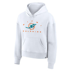 Miami Dolphins Women's Eligible Receiver Legacy Pullover Hoodie White - Fanatics
