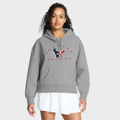 Houston Texans Women's Eligible Receiver Legacy Pullover Hoodie Heather Gray - Fanatics
