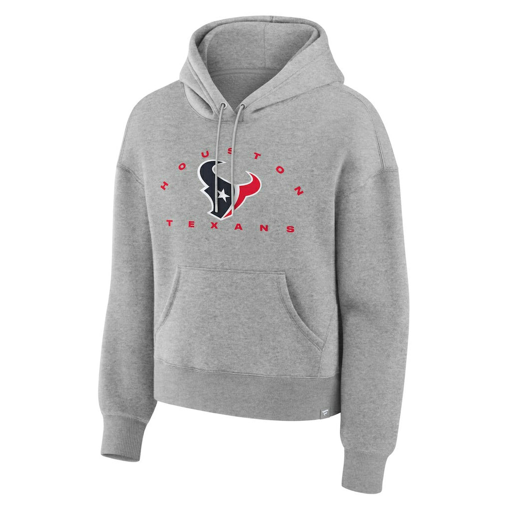 Houston Texans Women's Eligible Receiver Legacy Pullover Hoodie Heather Gray - Fanatics
