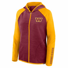 Washington Commanders Women's Redzone End Around Pass Raglan Full-Zip Hoodie Burgundy/Gold - Fanatics
