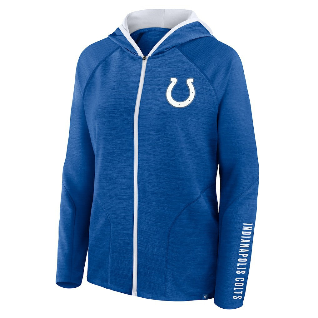 Indianapolis Colts Women's Redzone End Around Pass Raglan Full-Zip Hoodie Royal - Fanatics