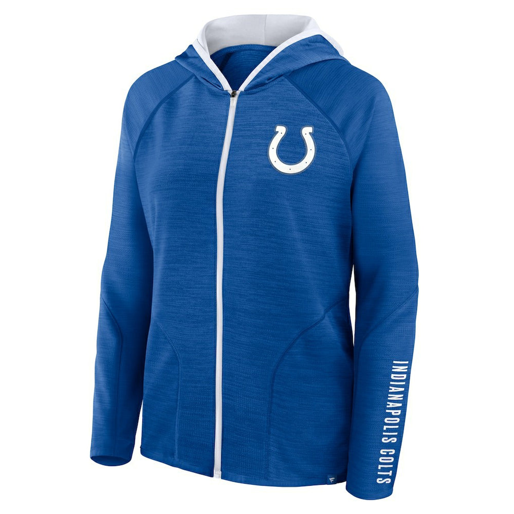 Indianapolis Colts Women's Redzone End Around Pass Raglan Full-Zip Hoodie Royal - Fanatics