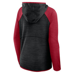 Atlanta Falcons Women's Redzone End Around Pass Raglan Full-Zip Hoodie Black/Red - Fanatics