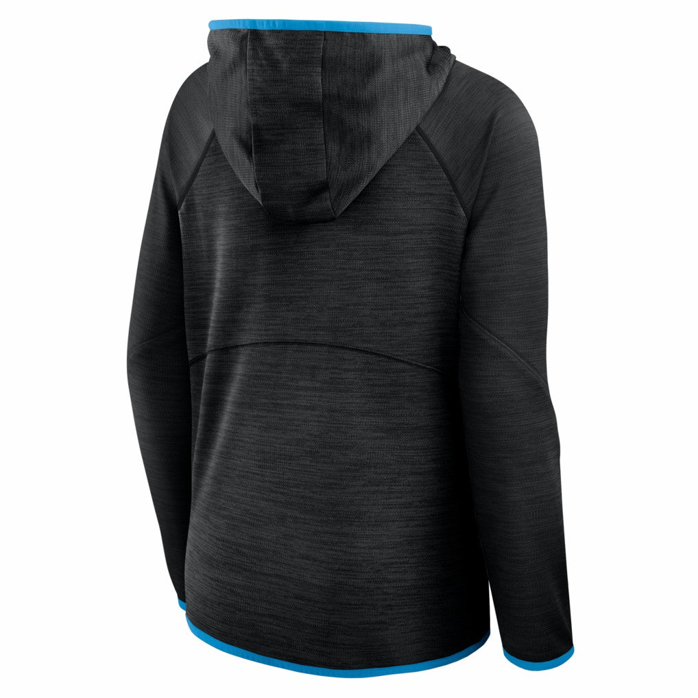 Carolina Panthers Women's Redzone End Around Pass Raglan Full-Zip Hoodie Black - Fanatics