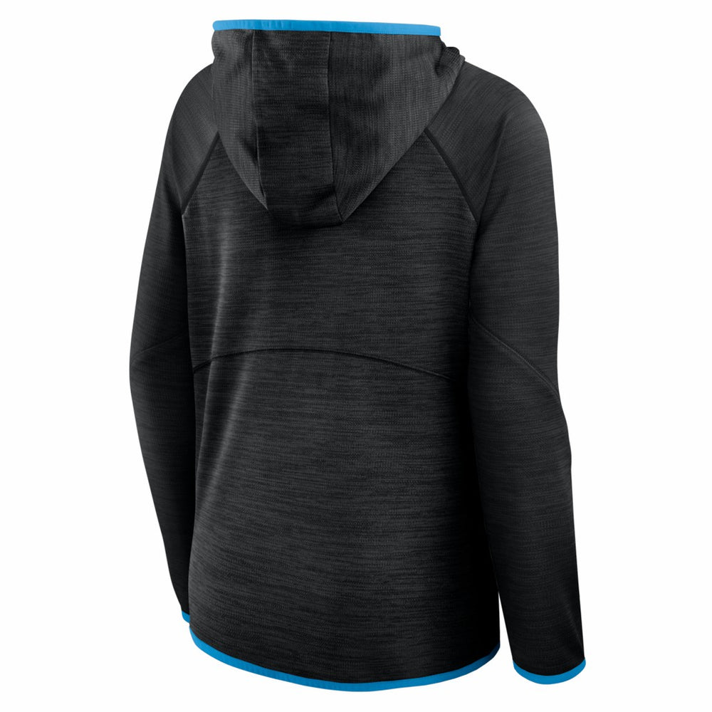 Carolina Panthers Women's Redzone End Around Pass Raglan Full-Zip Hoodie Black - Fanatics