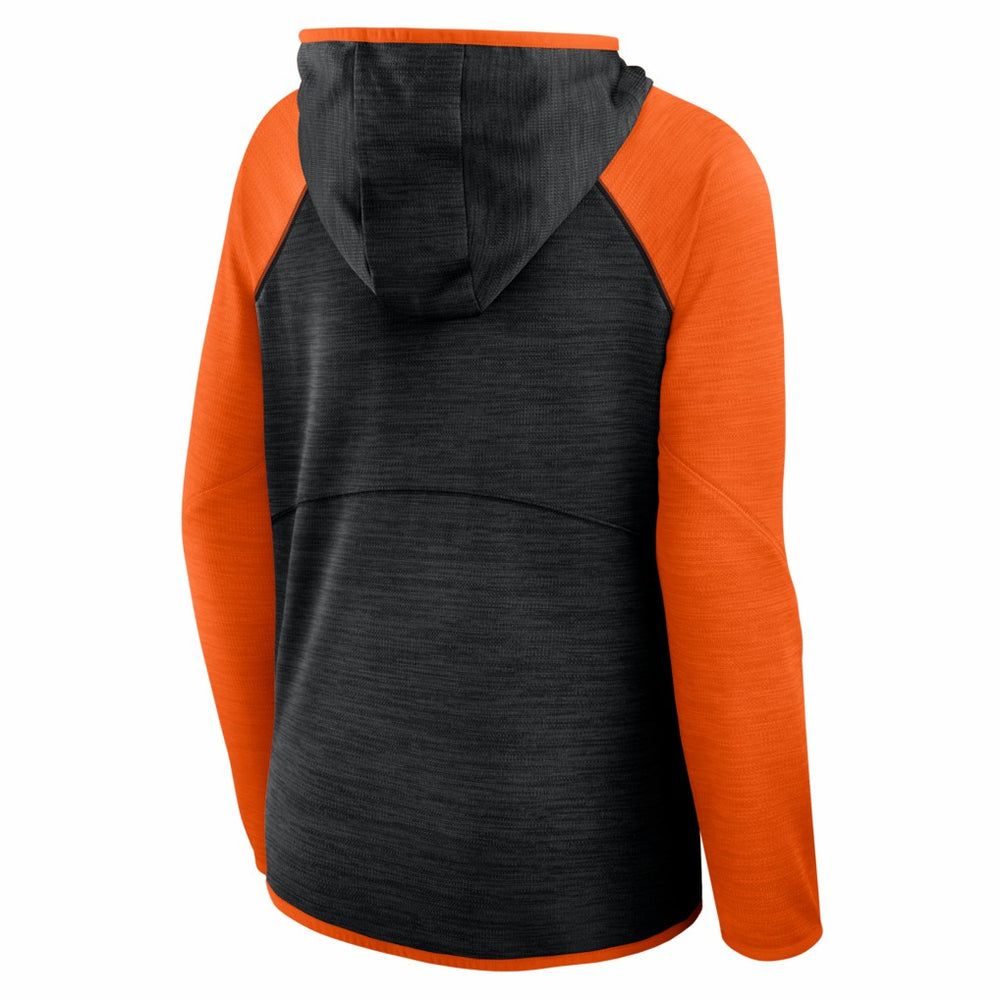 Cincinnati Bengals Women's Redzone End Around Pass Raglan Full-Zip Hoodie Black/Orange - Fanatics