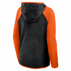 Cincinnati Bengals Women's Redzone End Around Pass Raglan Full-Zip Hoodie Black/Orange - Fanatics