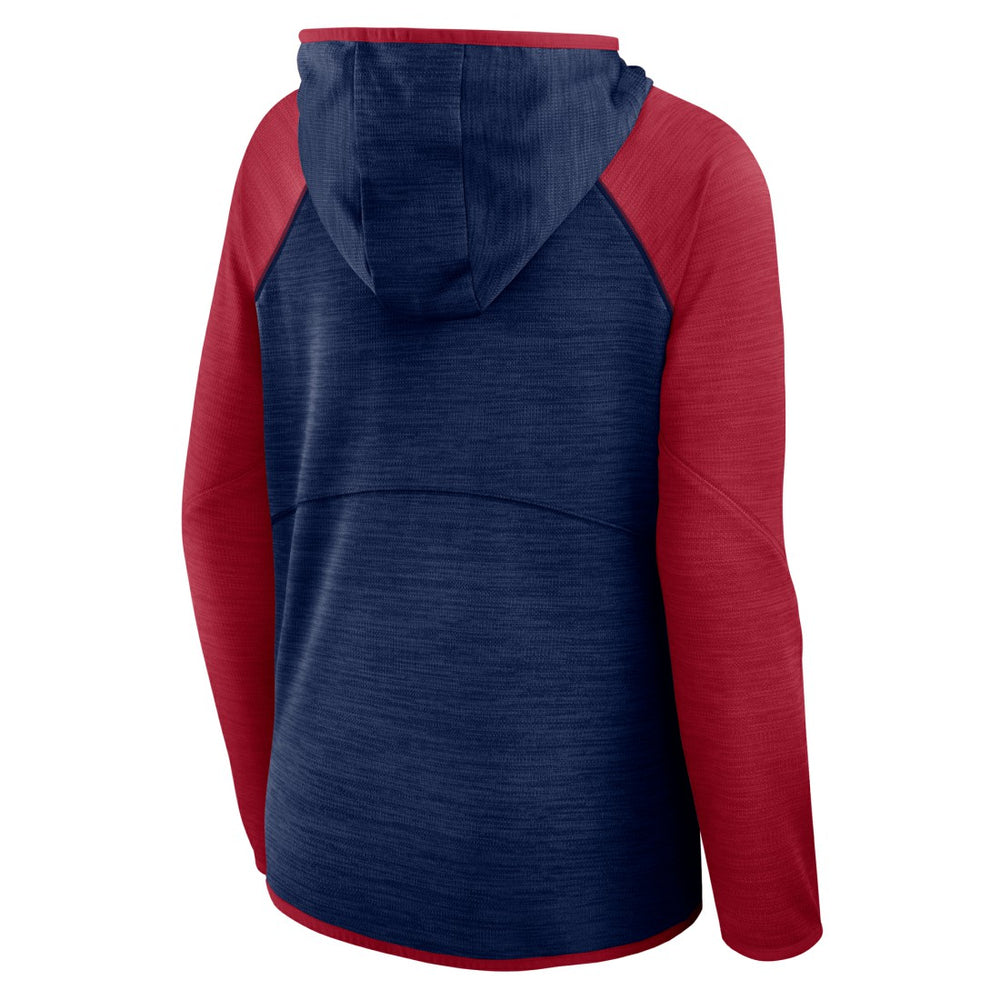 Houston Texans Women's Redzone End Around Pass Raglan Full-Zip Hoodie Navy/Red - Fanatics