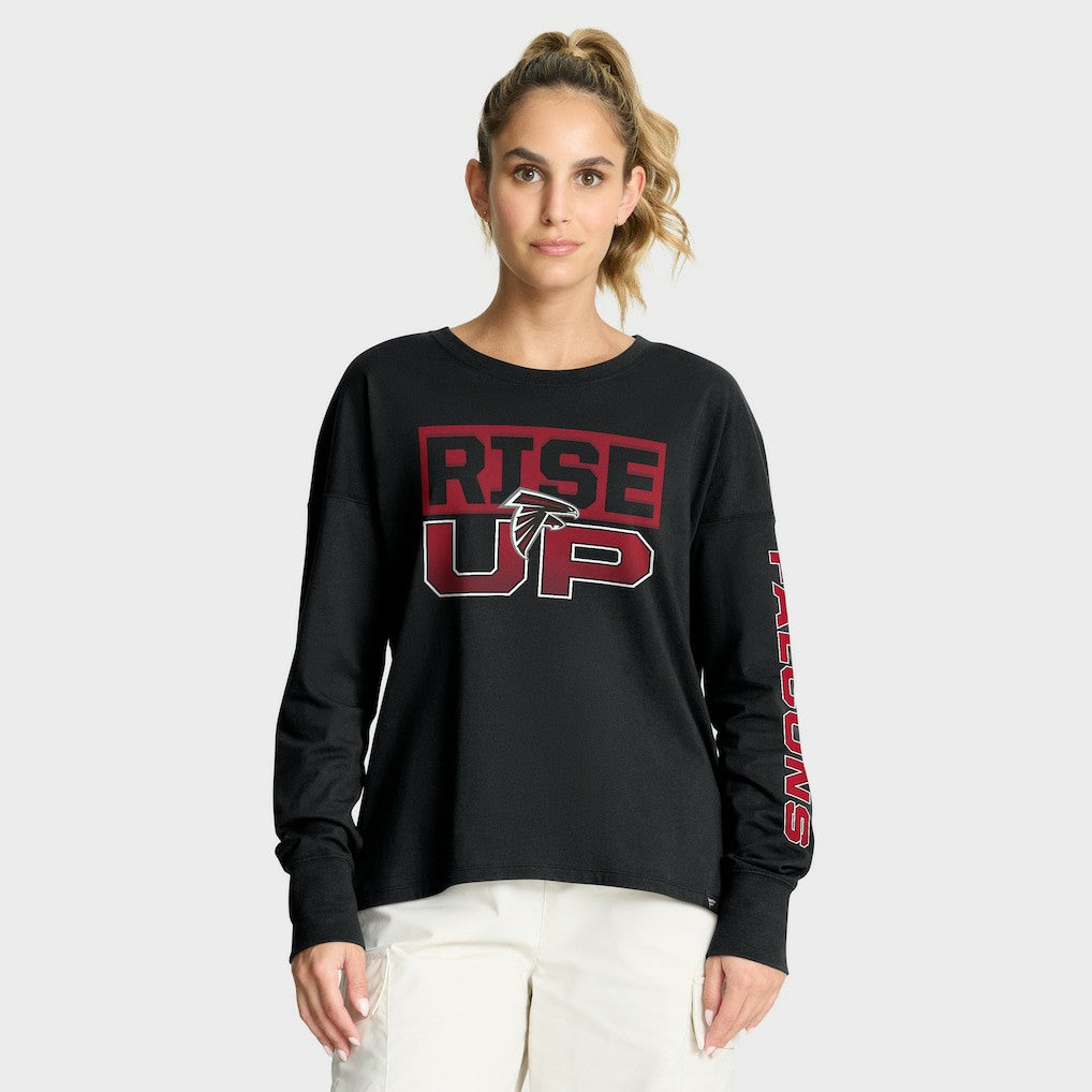 Atlanta Falcons Women's Hometown Legacy Long Sleeve T-Shirt Black - Fanatics
