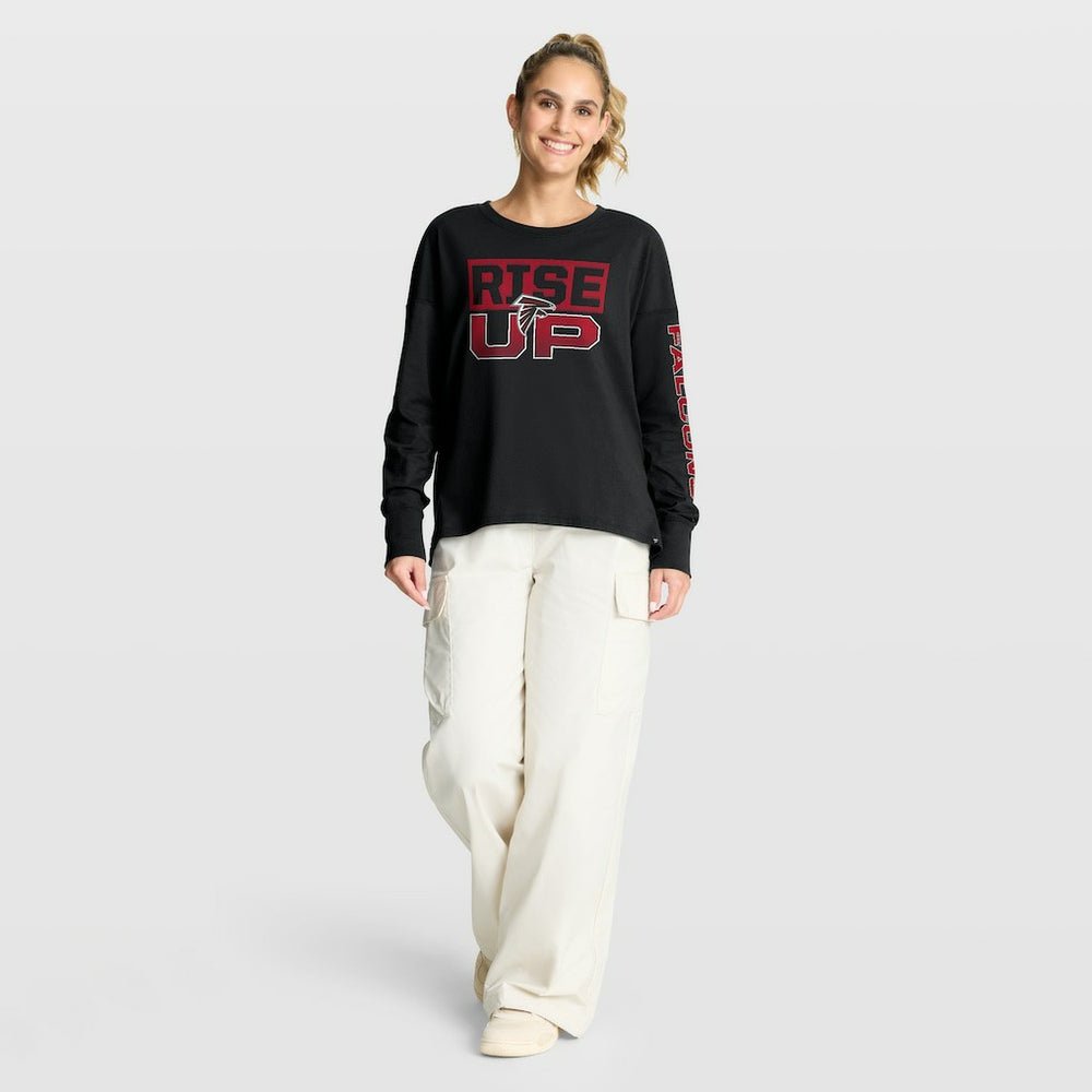 Atlanta Falcons Women's Hometown Legacy Long Sleeve T-Shirt Black - Fanatics