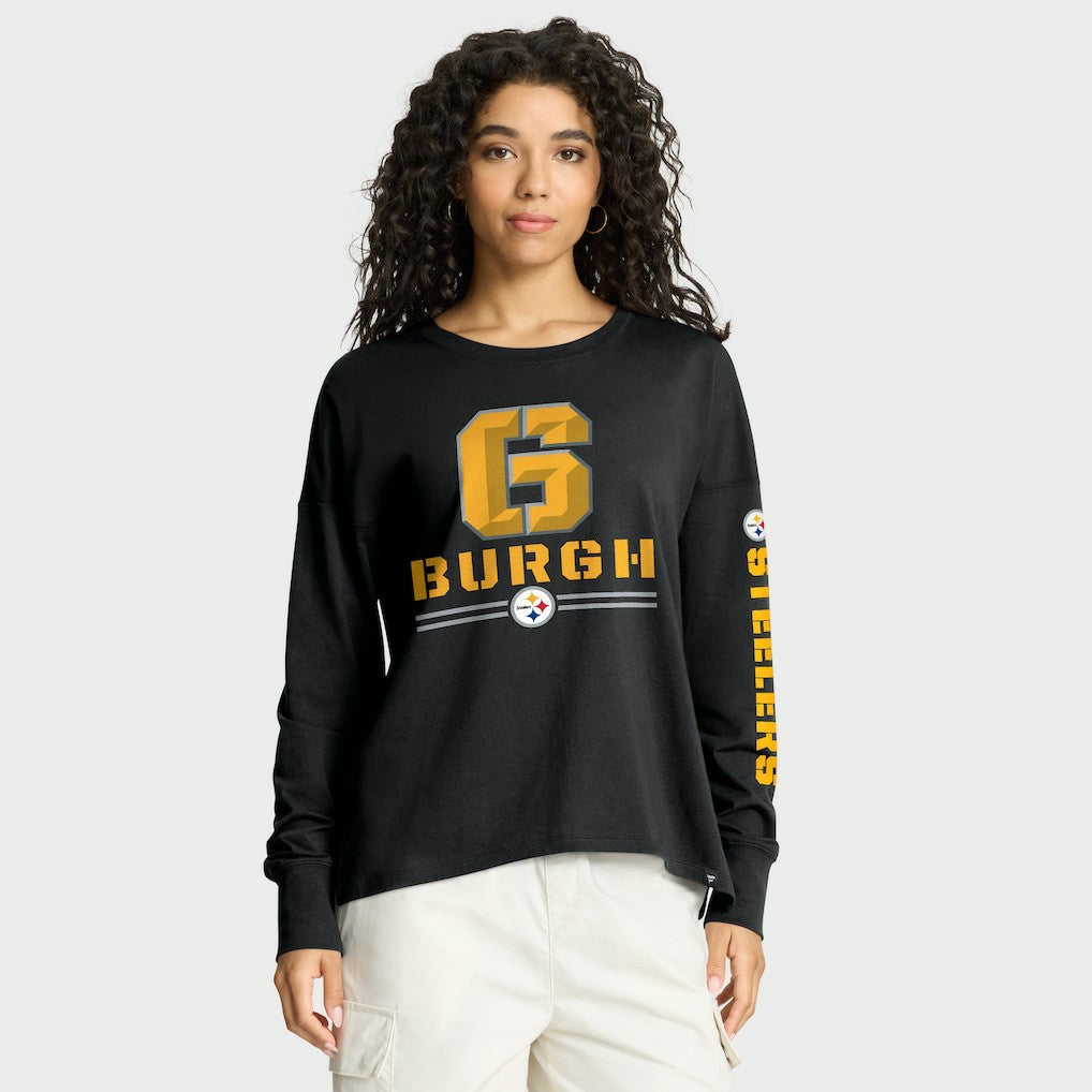 Pittsburgh Steelers Women's Hometown Legacy Long Sleeve T-Shirt Black - Fanatics