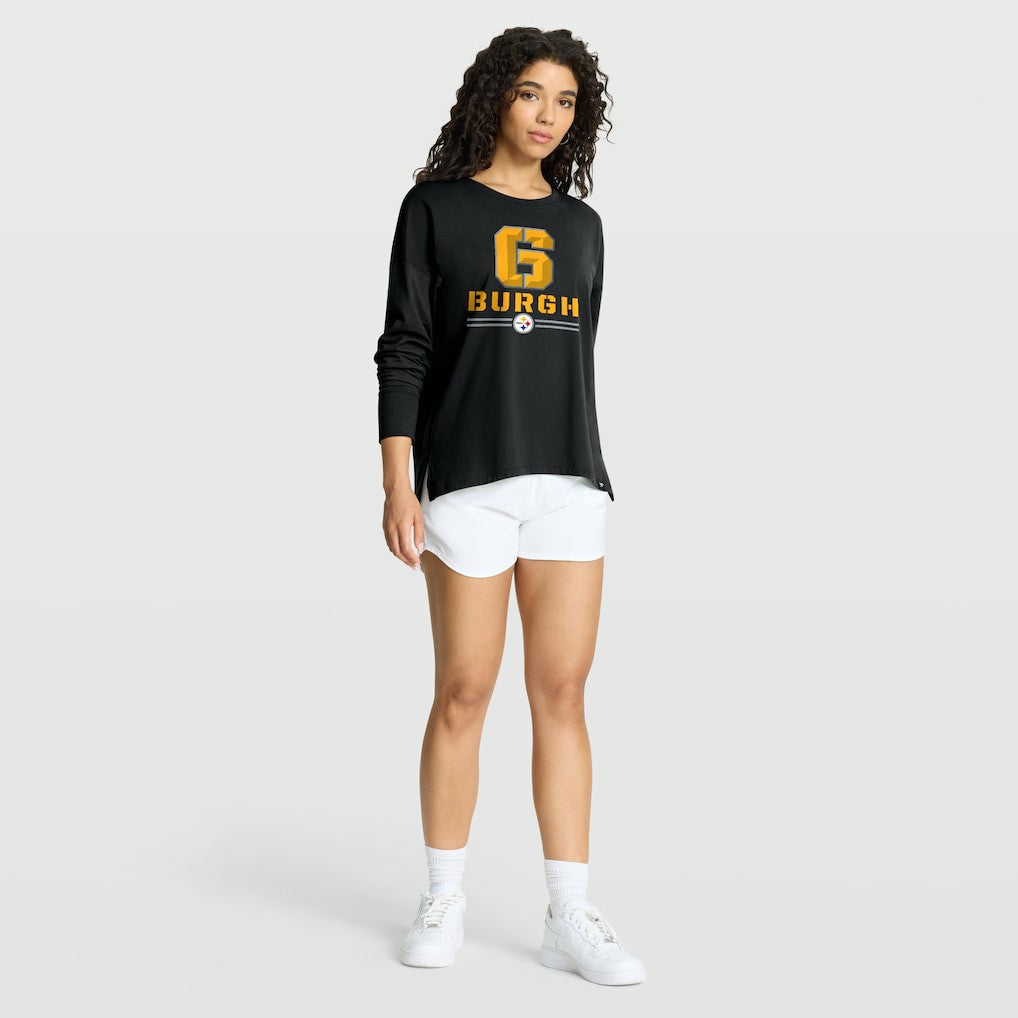 Pittsburgh Steelers Women's Hometown Legacy Long Sleeve T-Shirt Black - Fanatics