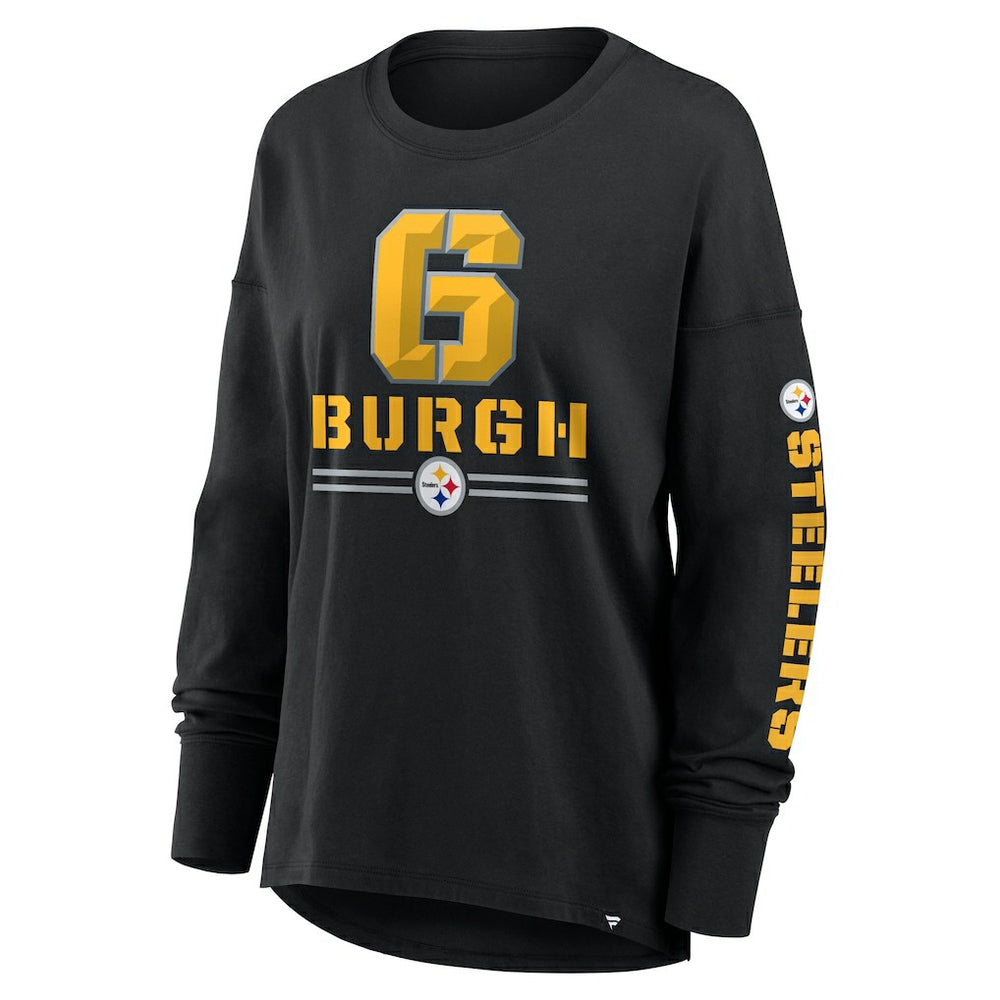 Pittsburgh Steelers Women's Hometown Legacy Long Sleeve T-Shirt Black - Fanatics