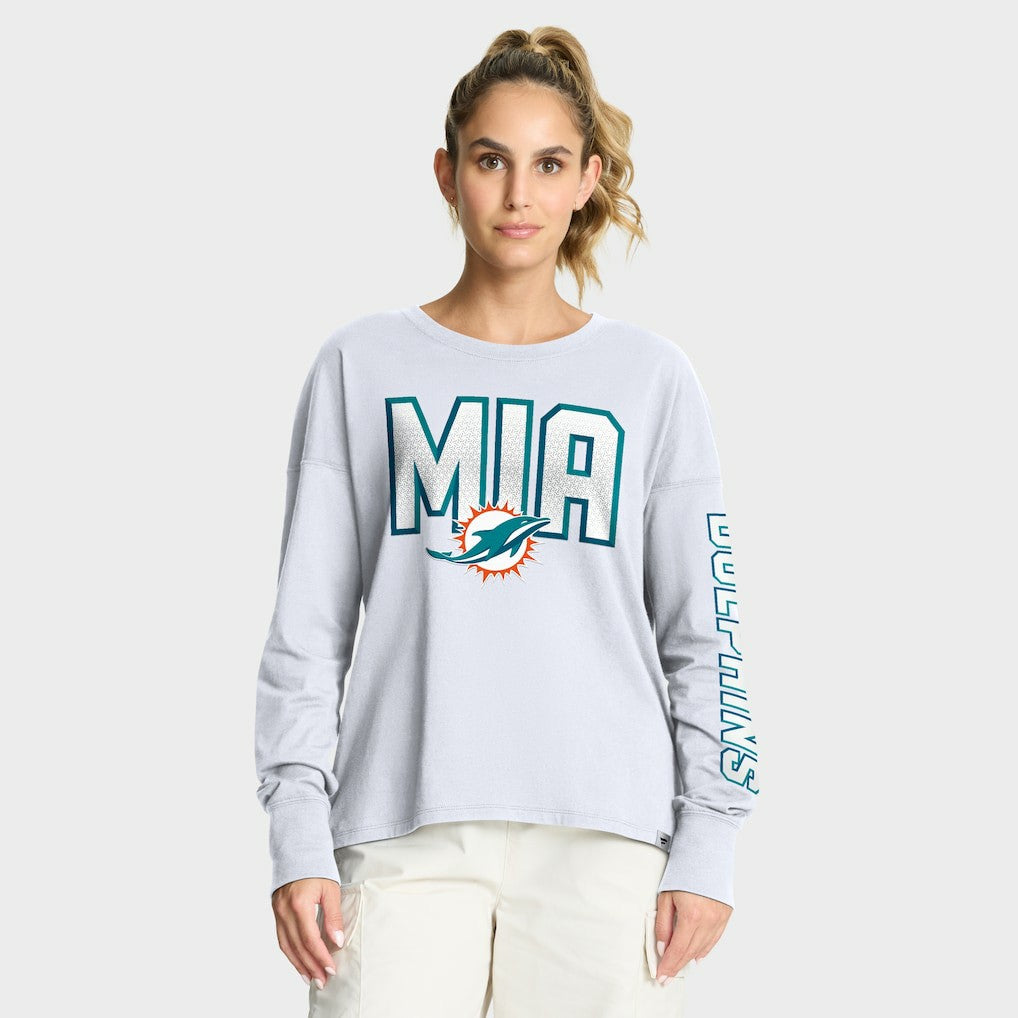 Miami Dolphins Women's Hometown Legacy Long Sleeve T-Shirt White - Fanatics