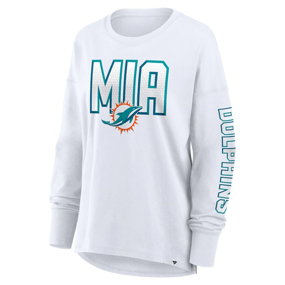 Miami Dolphins Women's Hometown Legacy Long Sleeve T-Shirt White - Fanatics