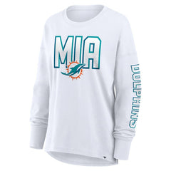 Miami Dolphins Women's Hometown Legacy Long Sleeve T-Shirt White - Fanatics