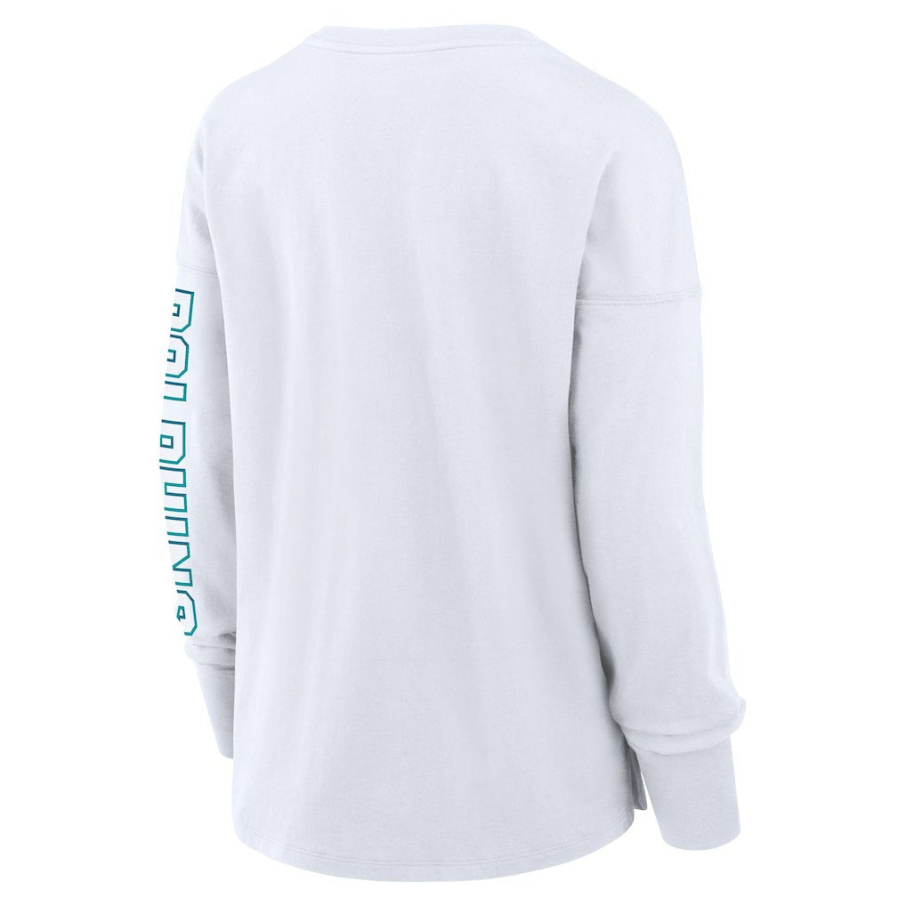 Miami Dolphins Women's Hometown Legacy Long Sleeve T-Shirt White - Fanatics