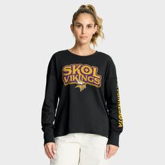 Minnesota Vikings Women's Hometown Legacy Long Sleeve T-Shirt Black - Fanatics