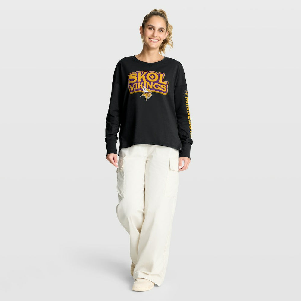 Minnesota Vikings Women's Hometown Legacy Long Sleeve T-Shirt Black - Fanatics
