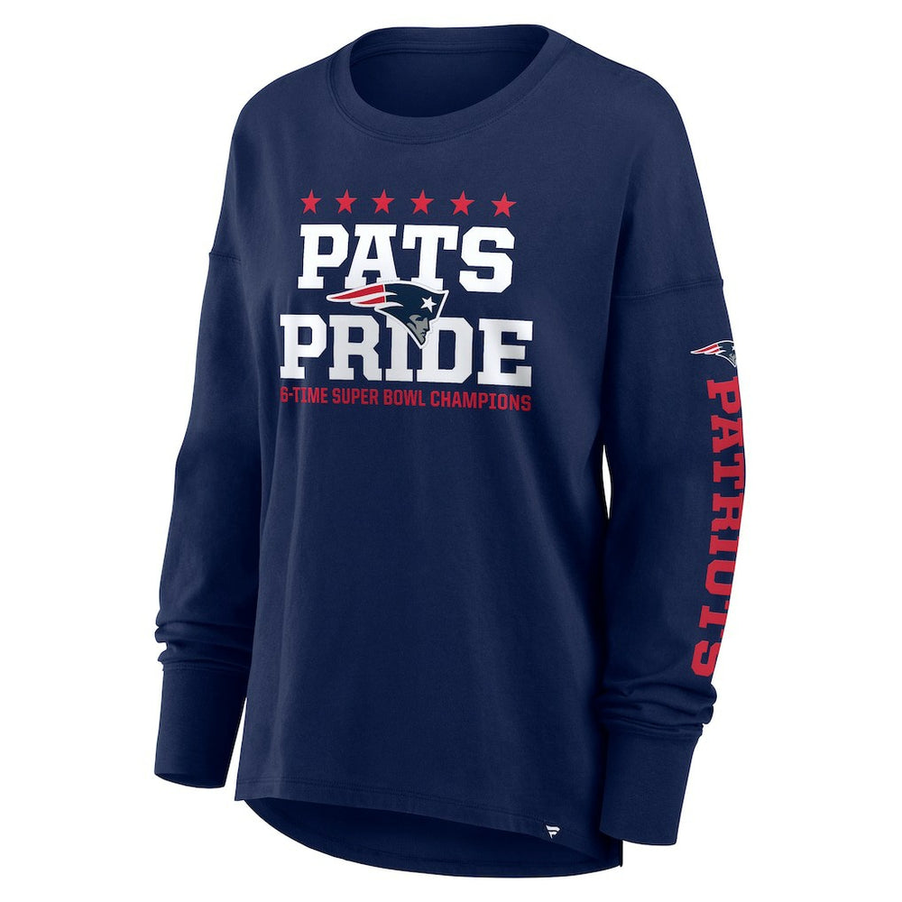 New England Patriots Women's Hometown Legacy Long Sleeve T-Shirt Navy - Fanatics