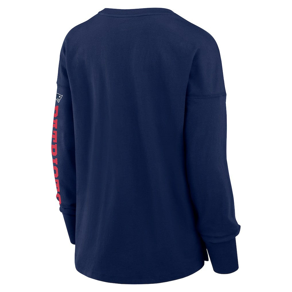 New England Patriots Women's Hometown Legacy Long Sleeve T-Shirt Navy - Fanatics