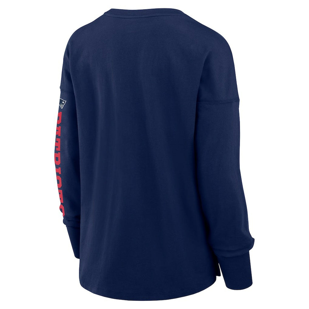 New England Patriots Women's Hometown Legacy Long Sleeve T-Shirt Navy - Fanatics