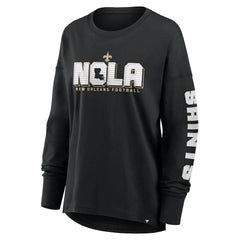 New Orleans Saints Women's Hometown Legacy Long Sleeve T-Shirt Black - Fanatics