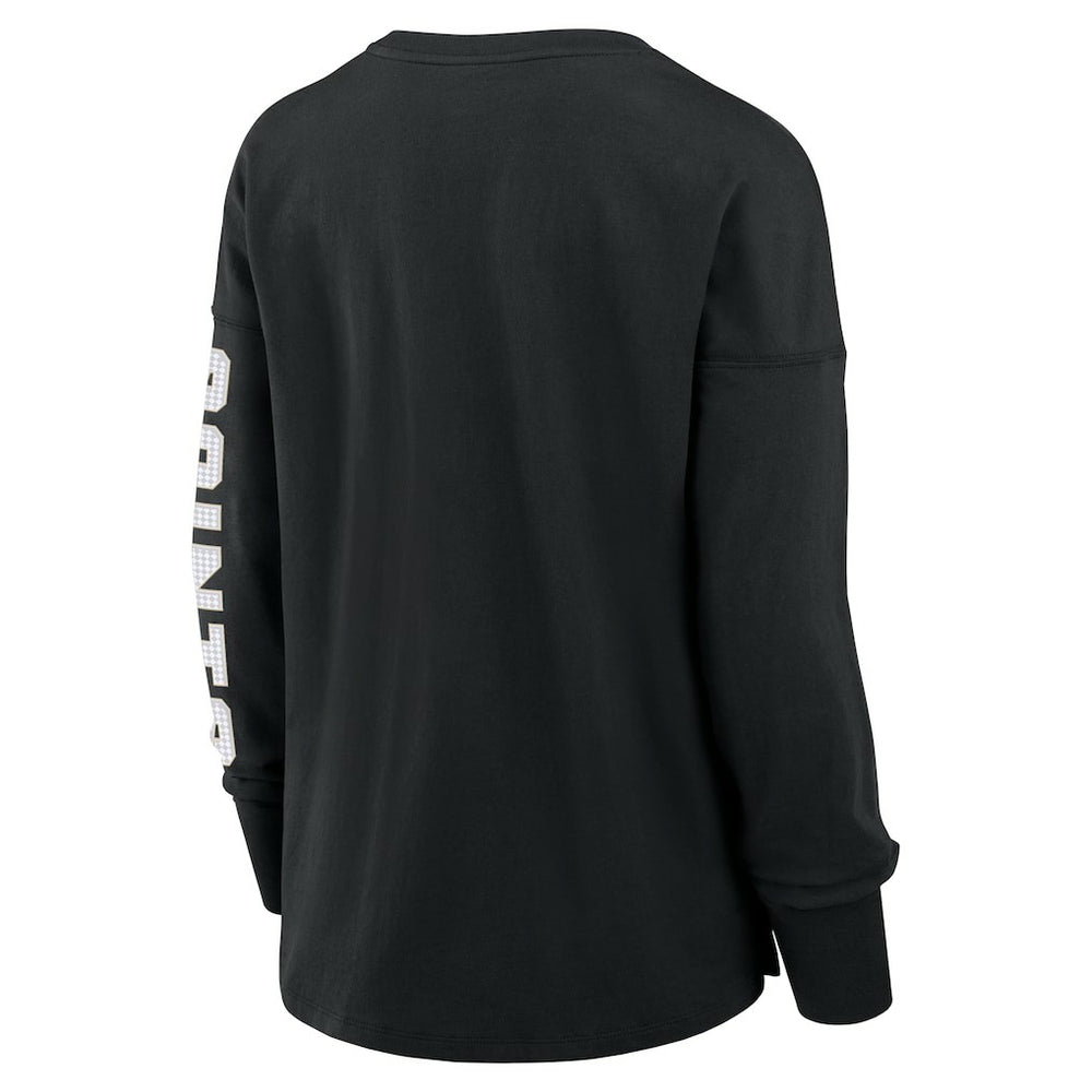New Orleans Saints Women's Hometown Legacy Long Sleeve T-Shirt Black - Fanatics