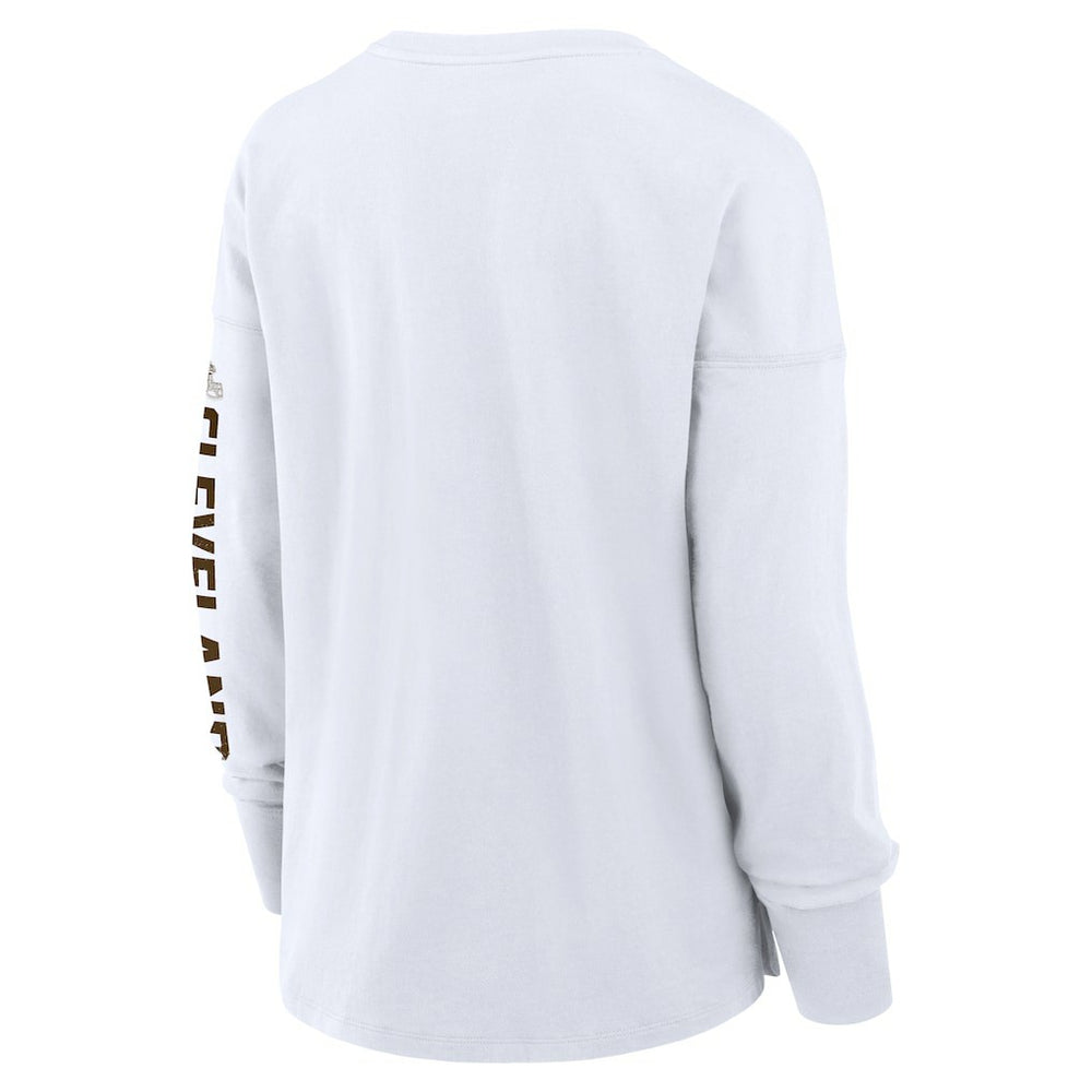 Cleveland Browns Women's Hometown Legacy Long Sleeve T-Shirt White - Fanatics
