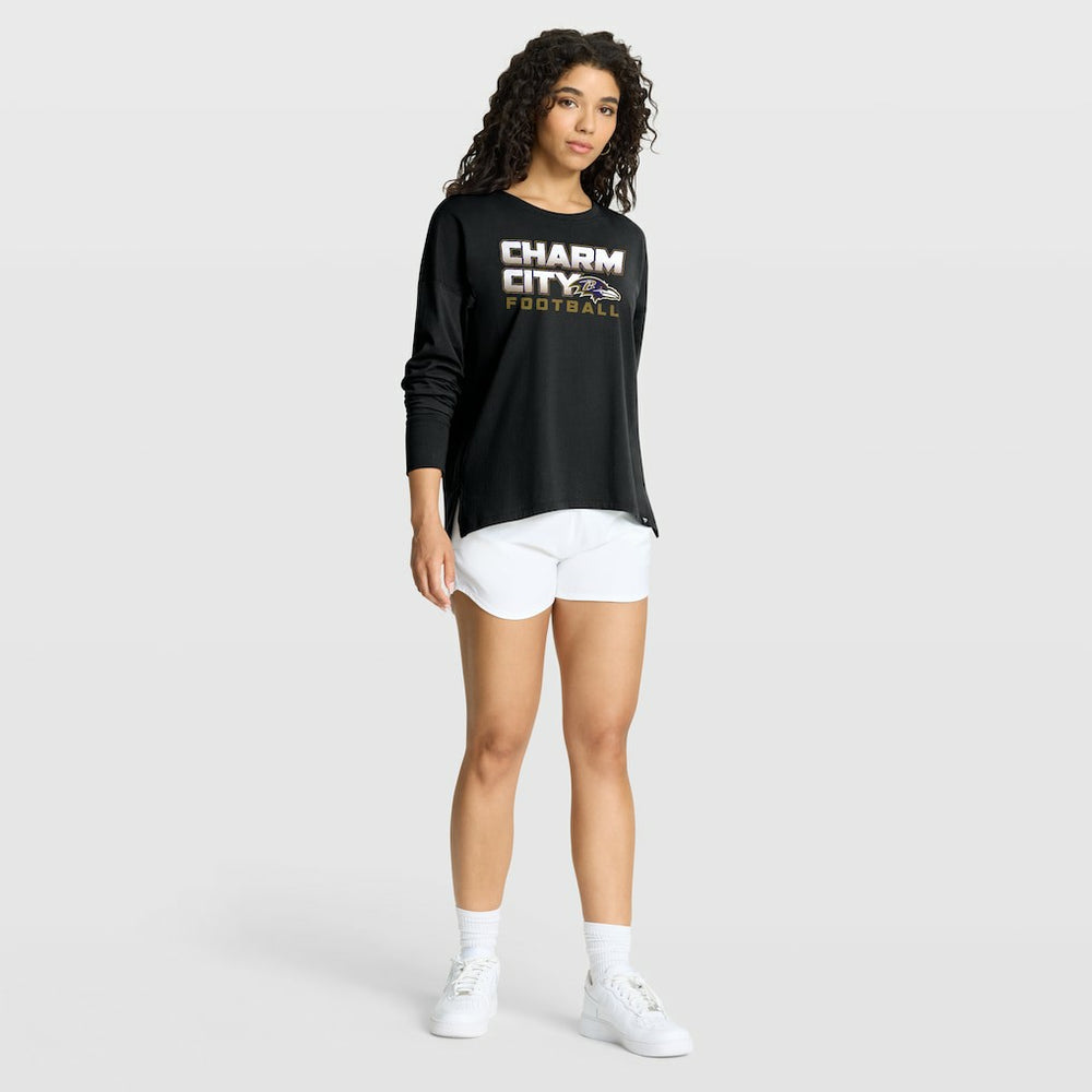 Baltimore Ravens Women's Hometown Legacy Long Sleeve T-Shirt Black - Fanatics