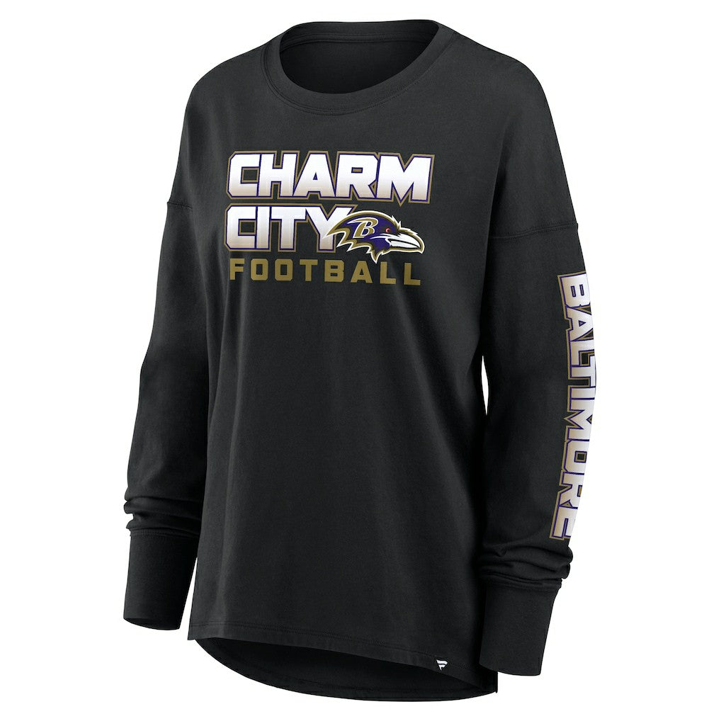 Baltimore Ravens Women's Hometown Legacy Long Sleeve T-Shirt Black - Fanatics