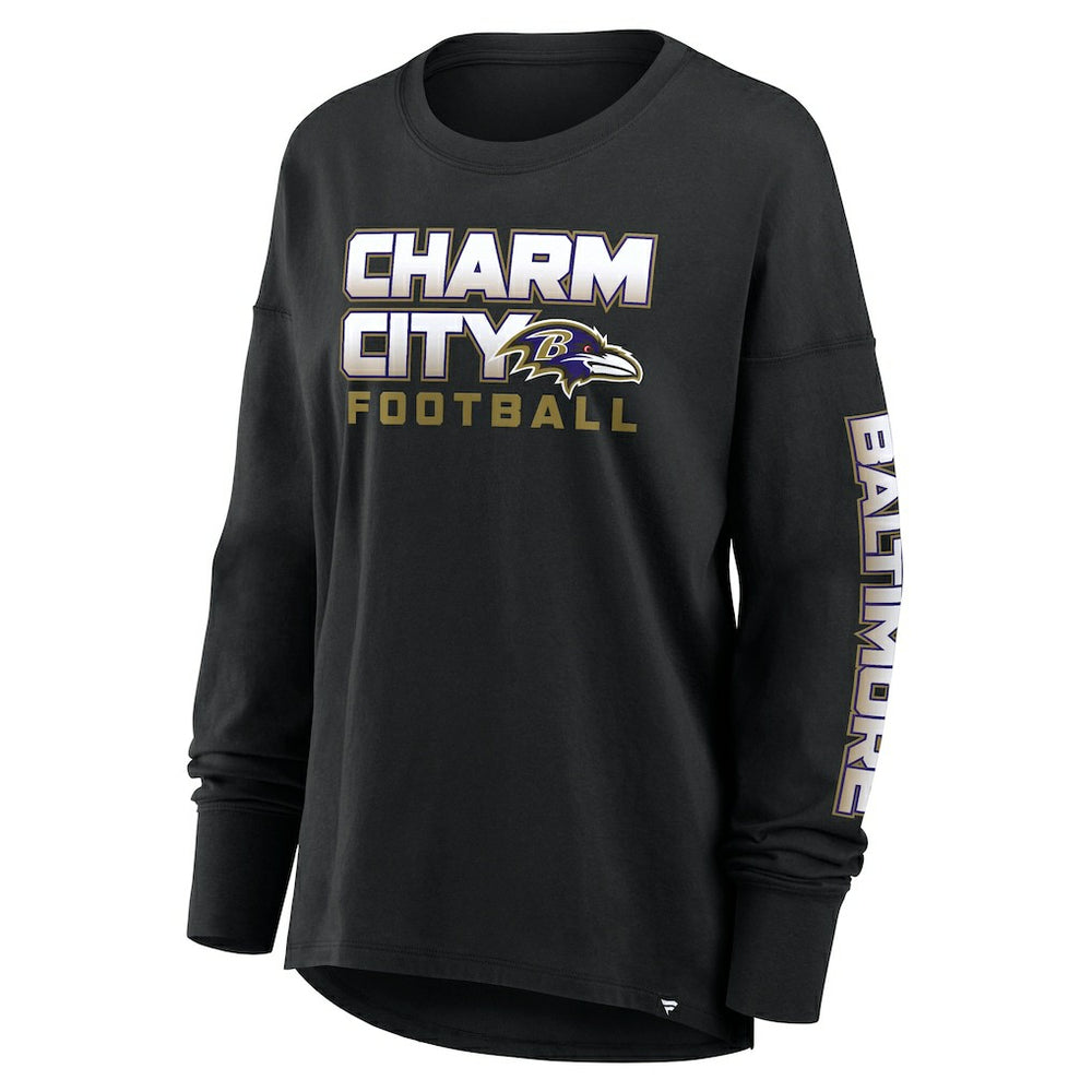 Baltimore Ravens Women's Hometown Legacy Long Sleeve T-Shirt Black - Fanatics