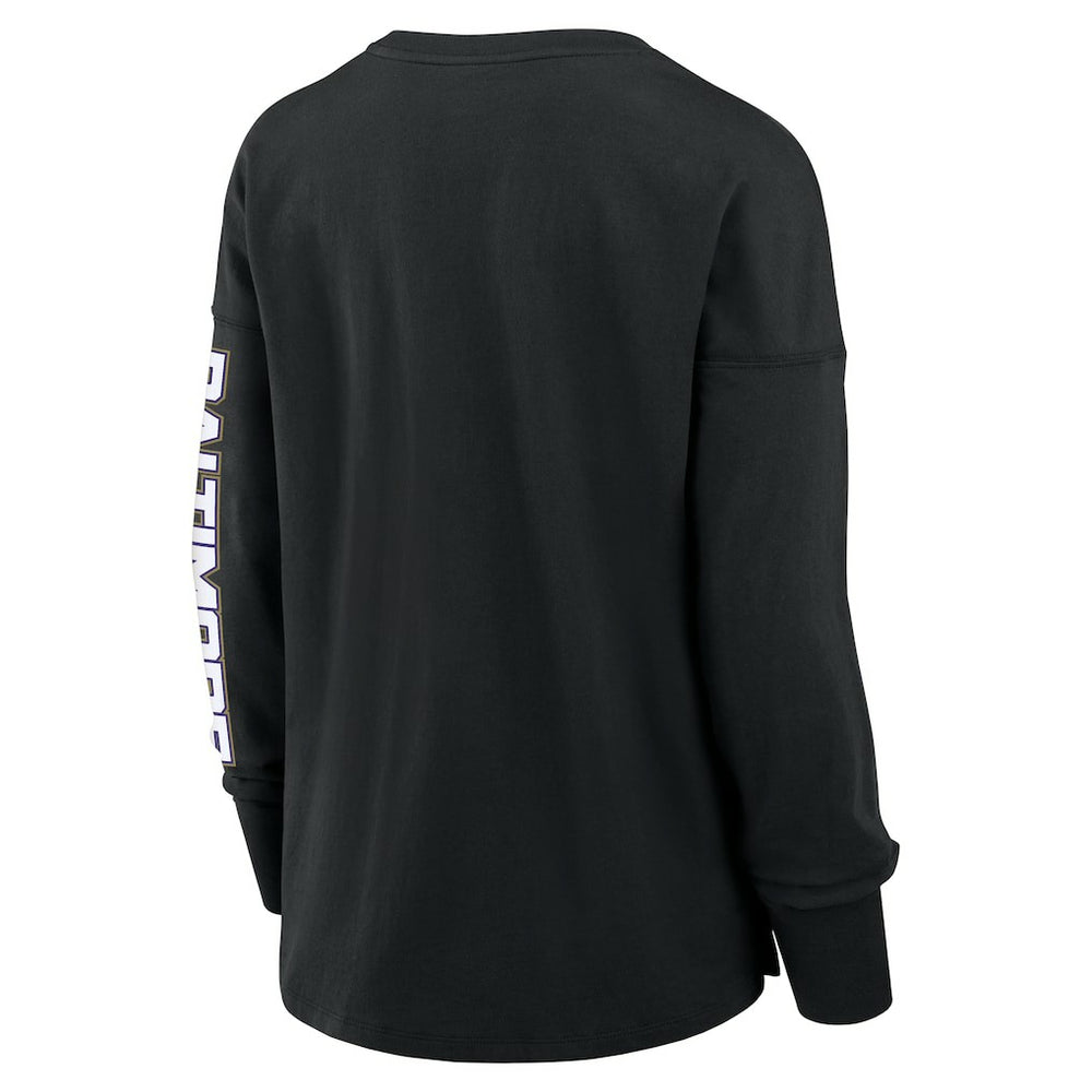 Baltimore Ravens Women's Hometown Legacy Long Sleeve T-Shirt Black - Fanatics