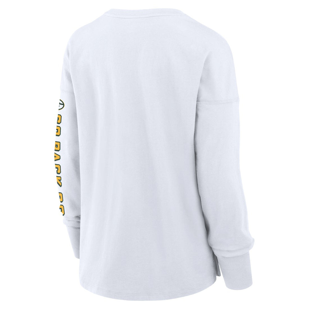 Green Bay Packers Women's Hometown Legacy Long Sleeve T-Shirt White - Fanatics