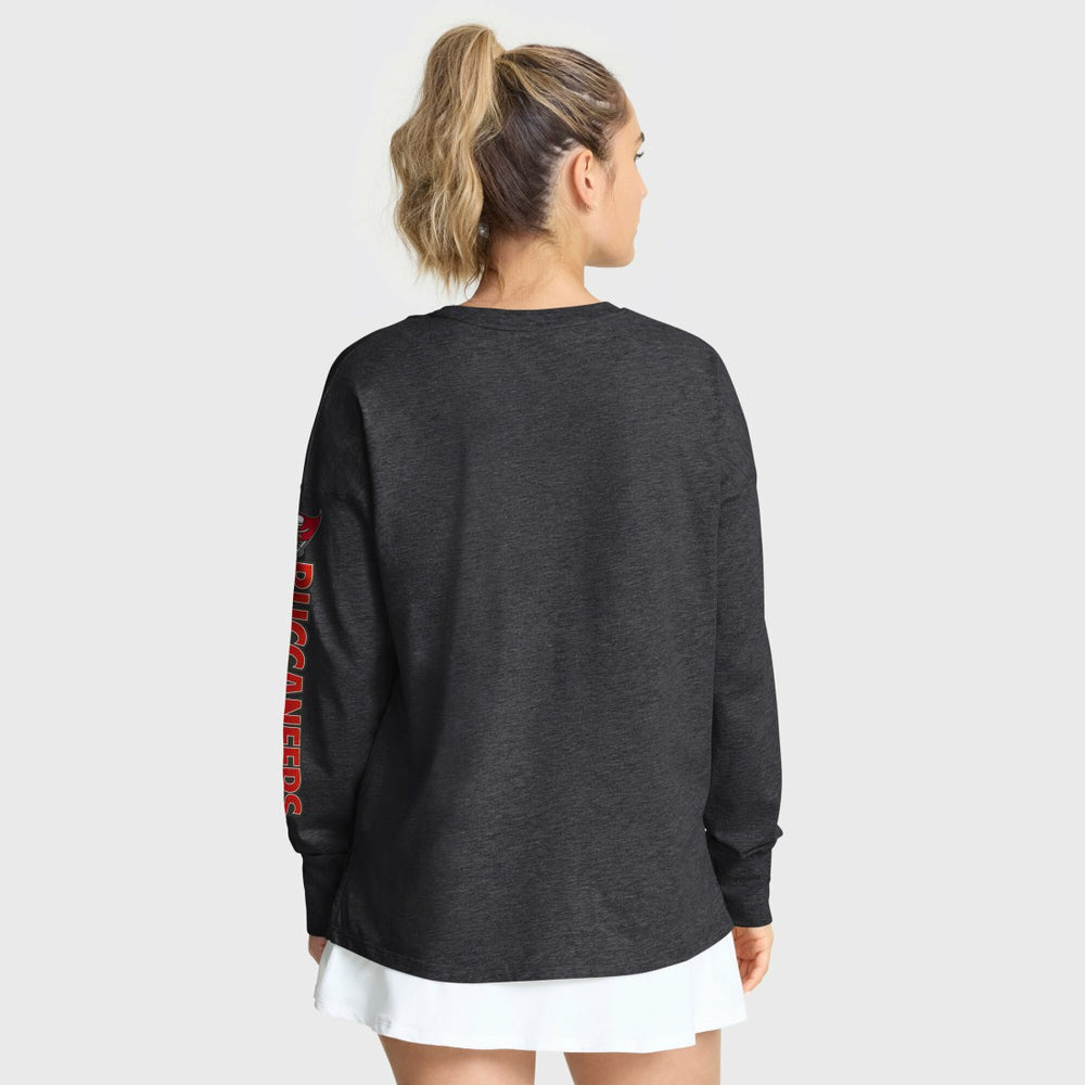 Tampa Bay Buccaneers Women's Hometown Legacy Long Sleeve T-Shirt Heather Pewter - Fanatics