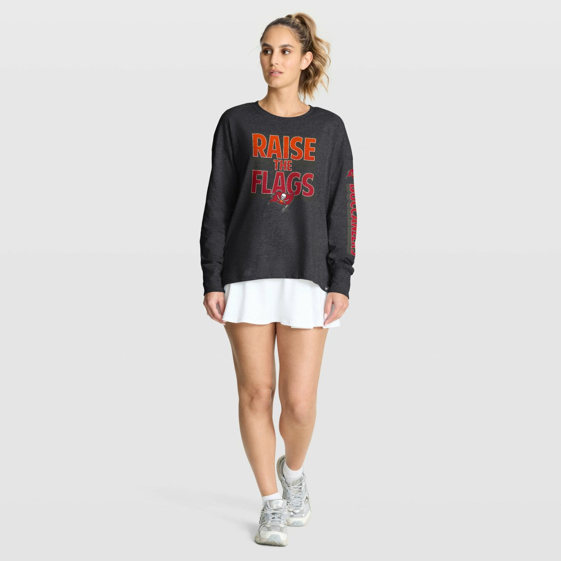 Tampa Bay Buccaneers Women's Hometown Legacy Long Sleeve T-Shirt Heather Pewter - Fanatics