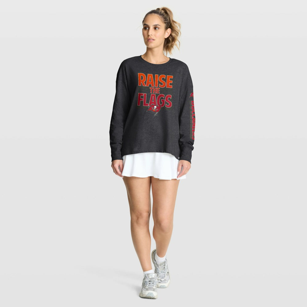 Tampa Bay Buccaneers Women's Hometown Legacy Long Sleeve T-Shirt Heather Pewter - Fanatics
