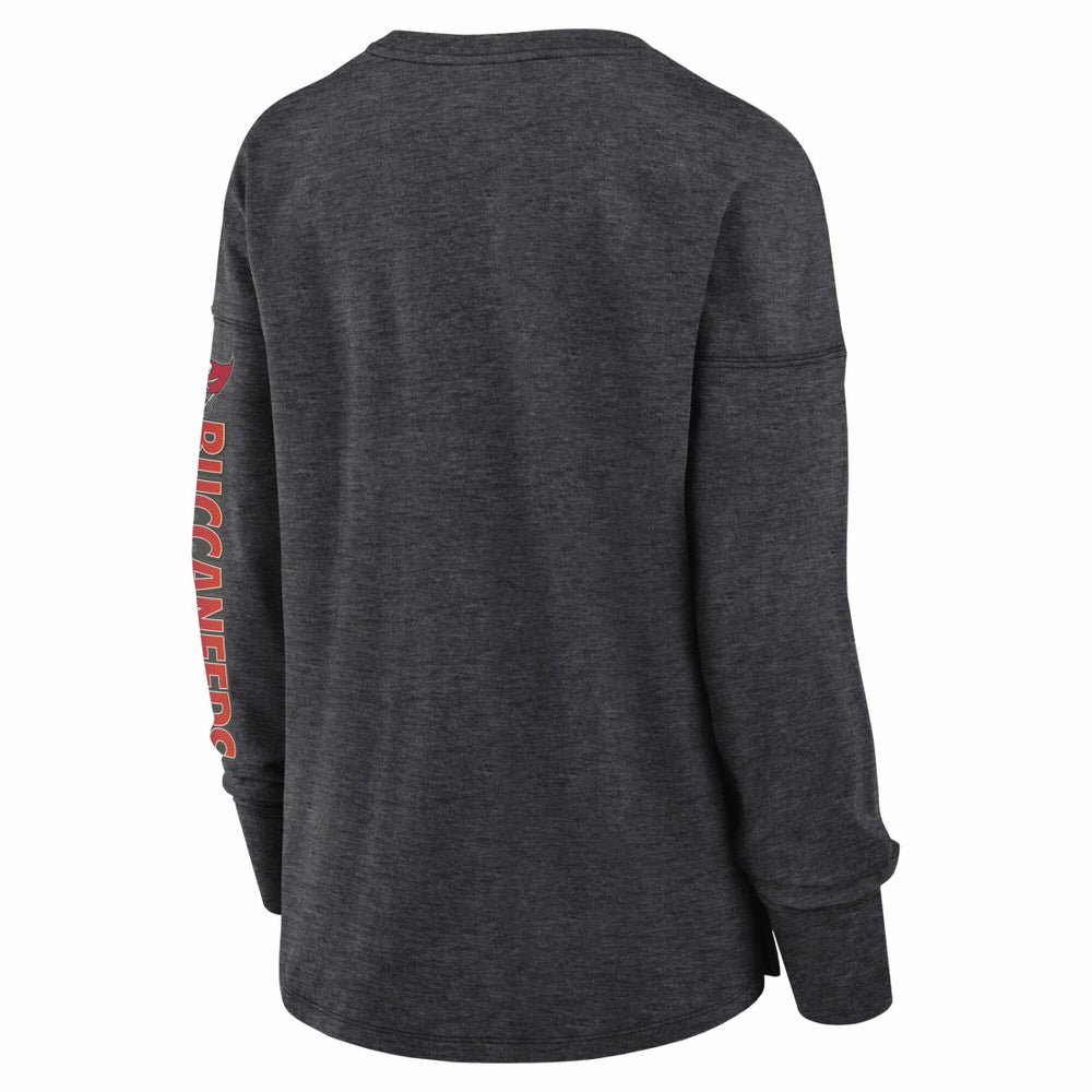 Tampa Bay Buccaneers Women's Hometown Legacy Long Sleeve T-Shirt Heather Pewter - Fanatics
