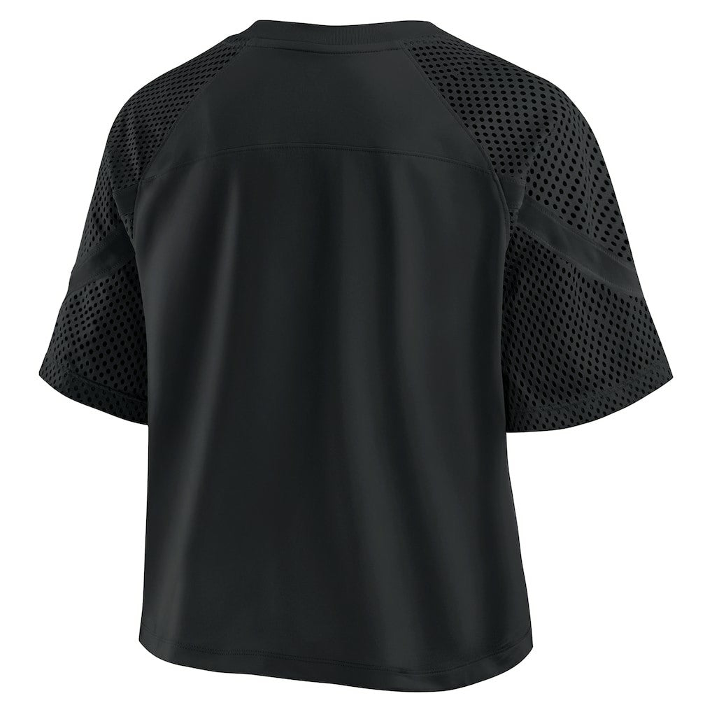 New Orleans Saints Women's Oversized Raglan V-Neck Blackout Fashion Jersey - Fanatics