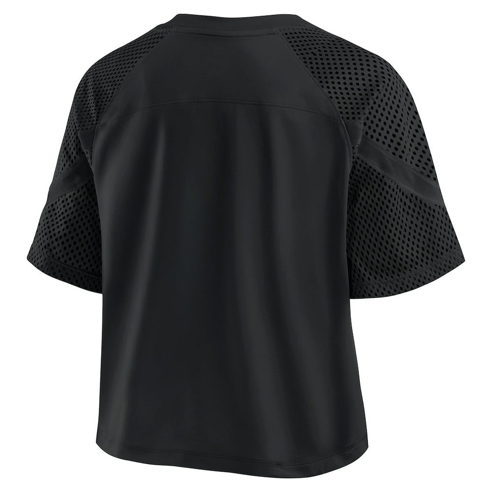 Pittsburgh Steelers Women's Oversized Raglan V-Neck Blackout Fashion Jersey - Fanatics