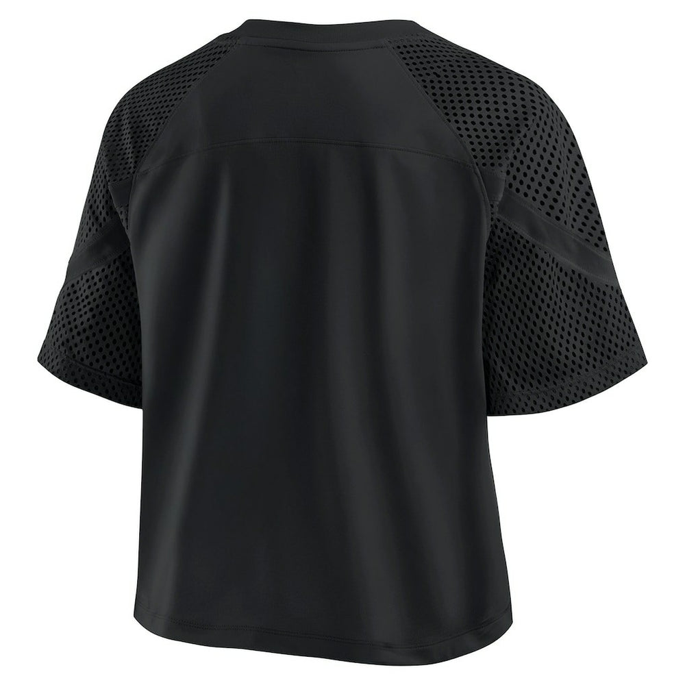 Miami Dolphins Women's Oversized Raglan V-Neck Blackout Fashion Jersey - Fanatics