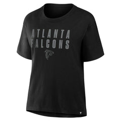Atlanta Falcons Women's Blackout Kneel Down Legacy T-Shirt Black - Fanatics