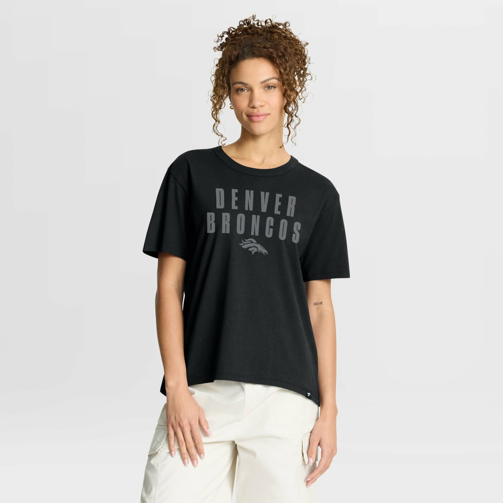 Denver Broncos Women's Blackout Kneel Down Legacy T-Shirt Black - Fanatics