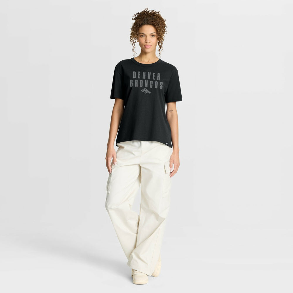 Denver Broncos Women's Blackout Kneel Down Legacy T-Shirt Black - Fanatics