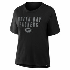 Green Bay Packers Women's Blackout Kneel Down Legacy T-Shirt Black - Fanatics