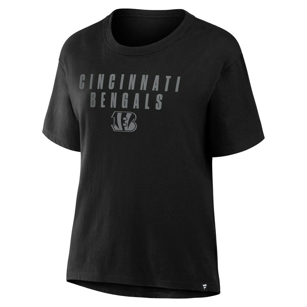 Cincinnati Bengals Women's Blackout Kneel Down Legacy T-Shirt Black - Fanatics